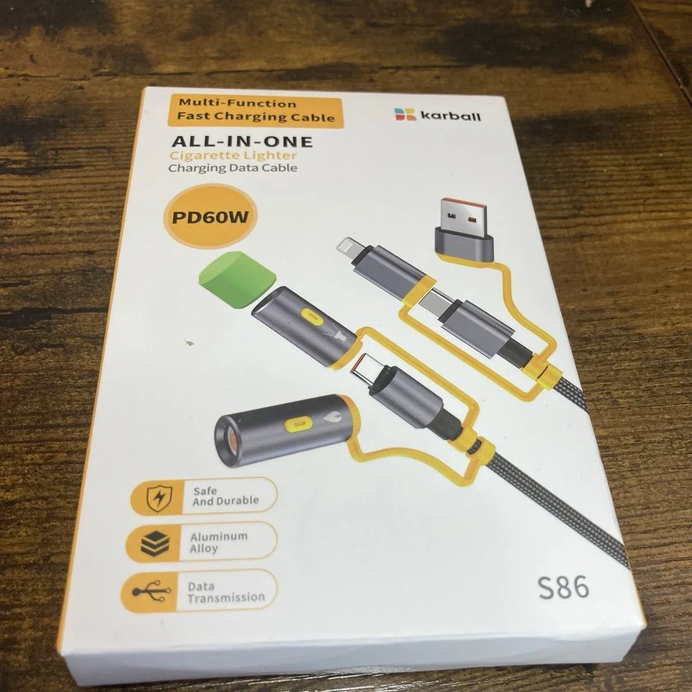 Karball All in One Charging Data Cable Fast USB A B C to Lighting Lighter
